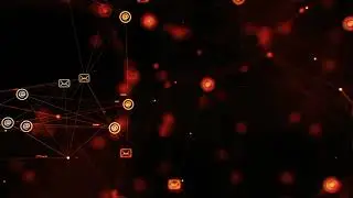 Neon Abstract Geometrical Line | Digital Projection Of A Network