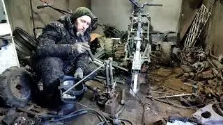 начало передней навески на квадроцикл из скутера