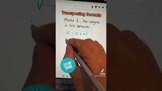 Changing the subject of an Equation 