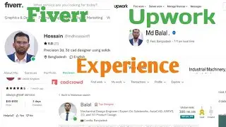My fiverr, Upwork work experience for solidworks, Autocad | solidworks job on fiverr and Upwork