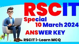 10 March 2024 RSCIT Exam Answer Key | Answer Key RSCIT Exam 10 March 2024 Series 