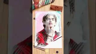 BTS V sketch edit ❤️ 💜 #bts #v 🤗❤️