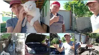 Бетонирование столбов для забора. Замена масла в двигателе. Глухих новости. Deaf news.