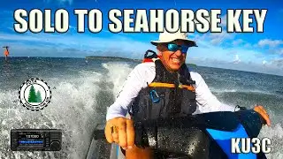 Crazy Solo Jet Ski Crossing to Seahorse Key, Florida for POTA Activation Adventure on Radio Waves!