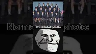 Class photo trollface meme #shorts #trollface