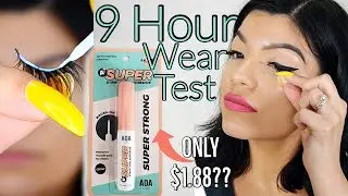 NEW Shopmissa Lash Glue! 9 HR Wear Test | $1 Makeup