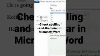 Check spelling and Grammar in Microsoft Word
