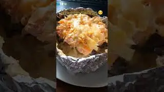 Запечённая форель в фольге и рисом очень вкусно 😋👍 #ужин #food #shorts