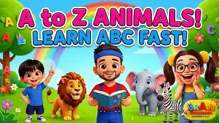 A to Z Animals Song 🐾 | ABC Animal Song for Kids | Nursery Rhymes UK | Learn Alphabet with Animals