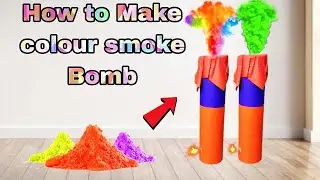 Experiment ||How to Make colour smoke Bomb || how to make Holi  special Cracker at home || Holi 2024