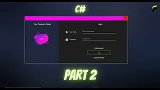 C# login UI Window forms 2022 Part 2 with Source Code || Transparent dragging Validation