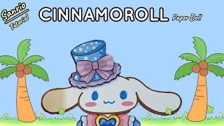 [Paperdiy] DIY Sanrio Cinnamoroll Paper Doll ⁉️OMG Cinnamoroll Hat Fell Off‼️ Paper Play 🔊ASMR