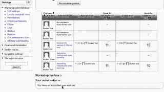 Moodle - Grading phase of workshop activity