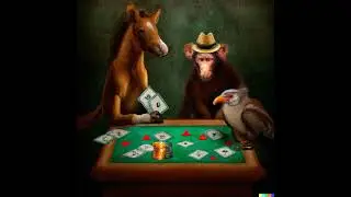 AiRT - Photo Of A Horse, A Monkey, And An Eagle Playing Poker