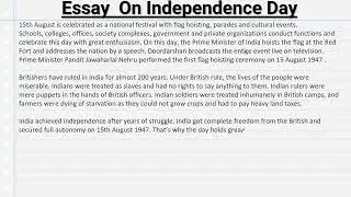 Essay  On Independence Day | Short Essay  On Independence Day in English |