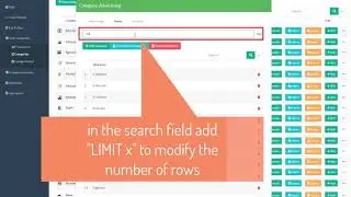 Change the number of rows displayed in your categories