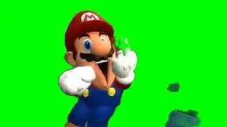 SMG4 Mario's Middle finger (Green Screen free to use)