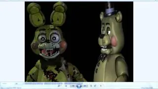 Toy springtrap and golden tinted freddy sing fnaf