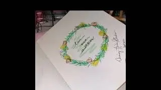 Creative Art Hand - Flower Frame and Lettering
