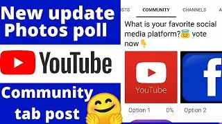 Post Photos Polls to your YouTube's new Community tab | how to add image in poll youtube