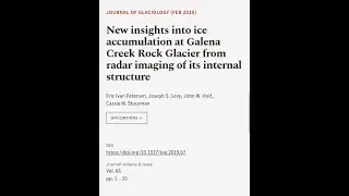 New insights into ice accumulation at Galena Creek Rock Glacier from radar imaging of... | RTCL.TV