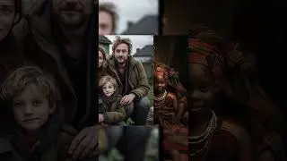 Continents of the world as families generated using AI