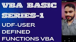 UDF User Defined Functions VBA Lesson-42 || vba user defined function