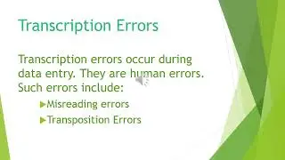 DATA PROCESSING ERRORS