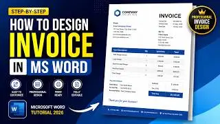 How to Design Invoice in MS Word| MS Word Tutorial 2021| #msword