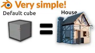 Making a house from default cube! Blender timelapse