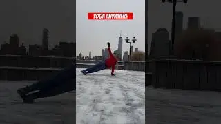 EVEN ON THE ICY SNOW 😳 #yoga #yogalife #yogateacher #yoganewyork #nycyoga