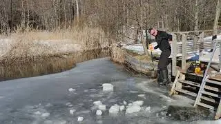 Jäidenlähtöä auttamassa