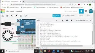 Tinkercad Circuits: Flex Sensor and Neopixel