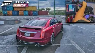Forza Horizon 5 gameplay 4k Hardcore exhaust system in Cadillac