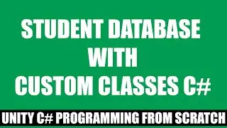 Student Database Example With C# Unity