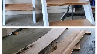 Live Edge - Cabin Loft Stairs