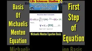 Reaction Rate Constants for Michaelis Menten Equation (STEP1)| k1 | k-1 | k2 in Enzymology | #shorts