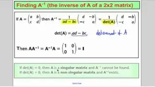 Matrices (3) - FP1 Edexcel Maths A-Level