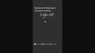 Scientific Notation To Standard Form