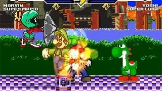 SK MUGEN - Marvin & Super Mario vs Yoshi & Super Luigi