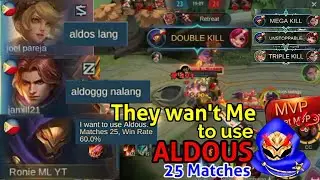 MY TEAM WAN'T ME TO USE ALDOUS ALDOUS | RONIE ML | MOBILE LEGENDS