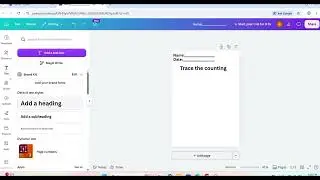 How to Make Tracing Number Worksheet in Canva | Easy Tutorial for Beginners