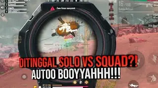 DITINGGAL SOLO VS SQUAD DI KALAHARI MASIH BISA BOOYAH !! FREE FIRE INDONESIA