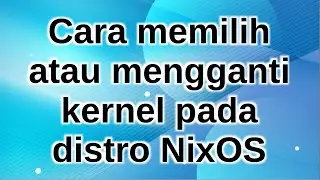 bagaimana cara mengganti atau memilih kernel linux di distro NixOS