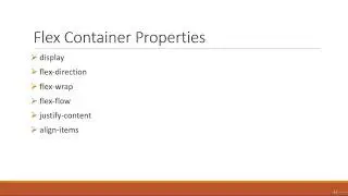 Flex container properties - CSS Flexbox Tutorial