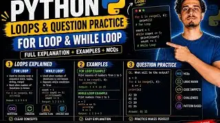 Python Loops: For Loop & While Loop + Question Practice | Complete Tutorial #4 🐍