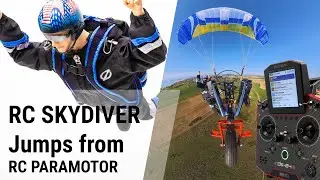 RC Skydiver Steven - Relax Jump from a large Rc Paramotor