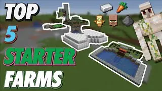 Minecraft Top 5 EARLY GAME Farms - For Every Survival World (MC 1.21)