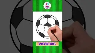 How to Draw SOCCER BALL ⚽ | Easy Drawing for Kids 
