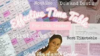 CBSE CLASS 10th EFFECTIVE TIMETABLE| CBSE 10th GRADER STUDY VLOG #studyvlog #study #class10 #explore